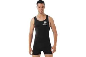 iiniim Hombre Adulto Maillot Elástico de Gimnasia Leotardos Ritmica Danza Ballet sin Mangas Una Pieza Mono Deportivo Liso Men Unitard Body Suave Body Ropa Interior para Adultos