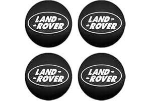 NIRBO Juego tapacubos cromados de 62 mm para Centro Rueda Coche, 4 Piezas para Land Rover SV Freelander Discovery Defender Range Rover Evoque Sport, Pegatina para neumáticos, embellecedor de Insignia
