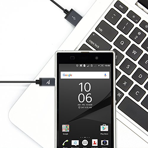 Rampow Cavo USB Micro USB Carica Rapida - 2m - GARANZIA A VITA - Nylon Antigroviglio Cavo del caricatore per Android, Samsung, HTC, Nexus, Nokia, Motorola, Huawei, LG, Kindle e Altro - Grigio Siderale