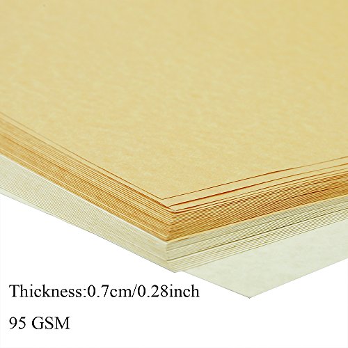 Biging 50 Sheets A4 Vintage Paper Imitation Sheepskin Aged Parchment