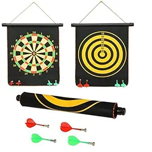Wekidz Magnet Dart Board Game for Kids ,Double Sided Magnet Dart Board with Darts, Size- 14 Inches
