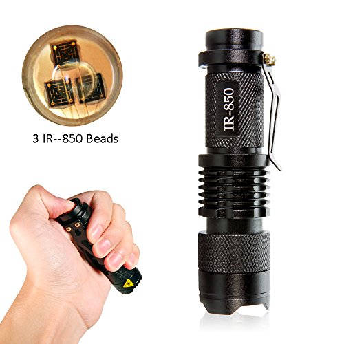 MakeTheOne Infrarot Taschenlampe 850 NM Jagd Nachtsicht Taschenlampe High Power Hochleistungs LED IR Handlampe Camping Jagd-Gerät verwendet werden (Infrarot-Licht ist unsichtbar für das menschliche Auge) - 2