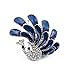 Price comparison product image Hosaire 1X Blue Diamond Crystal Peacock brooch Pin Wedding Party