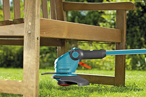 Gardena 9807-20 Trimmer EasyCut 400/25, mit verstellbarem Zusatzgriff, anpassbarer Teleskopstiel, abwinkelbarer Stiel, Pflanzenschutzbügel (Leistung: 400W, Arbeitsbreite: 25cm, Gewicht: 2.9 kg) - 6