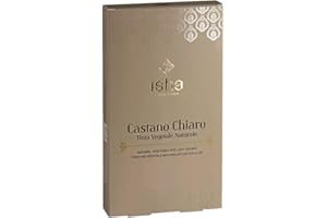 ISHA cosmetics-Castano chiaro- tinta vegetale in polvere -testato dermatologicamente e al nichel<1ppm-vegan-100g