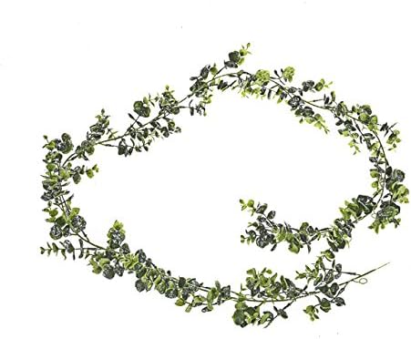 CB Artificial Bay Leaf Garland 180cm with Silver Glitter - Christmas decoration