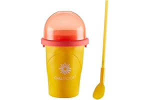 BANDAI – CHILLFACTOR CO07950 Color Amarillo - Juguete de Cocina - Máquina de Granizado con Vaso Reutilizable y Pajita Incluida, Juguete Familiar. Perfecto para Regalos.