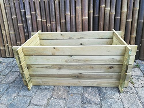 Preisvergleich Produktbild BIHL Stabiler Holzkomposter Komposter Pflanzbeet Kräuterbeet Hochbeet 120 x 65 x 51