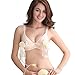 TANZKY® Womens Hands Free Breastpump Double Pumping Bra with Underwire (Large, Complexion)