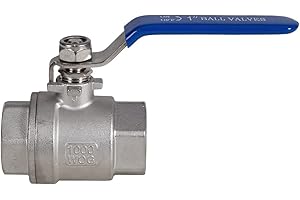 JIVTO Stainless Steel Ball Valve 1 Inch BSP, Female to Female, Full Port Valve for Gas, Oil, Liquid, Water.