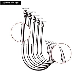 Dingbear 3/0#(55*23mm)50pcs Half Moon Hook Militar de acero Pesca Ganchos Gancho de pescar ganchos para pescar gancho de pesca