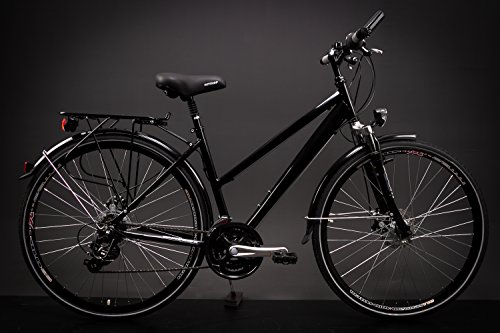 28" Alu Damen Fahrrad MIFA Shimano 21 Gang Scheibenbremse Nabendynamo schwarz