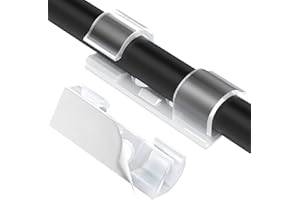 AGPTEK 70PCS Clips Cables Adhésifs, Attache Cable Auto Collant, Clip Rangement de Cables Electrique, Support de Cable Organiseur de Fils pour TV/Voiture/PC/Bureau/Maison, Transparent