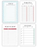 DIN A6 im 4er Set / To Do Liste Block, Wochenplaner,...