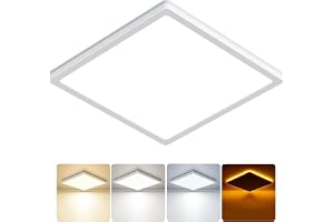 BLNAN 18W LED Ceiling Light with Night Light, 1800LM 3000K/4000K/5000K, 22CM Waterproof Bathroom Light, Square Flush Ceiling 