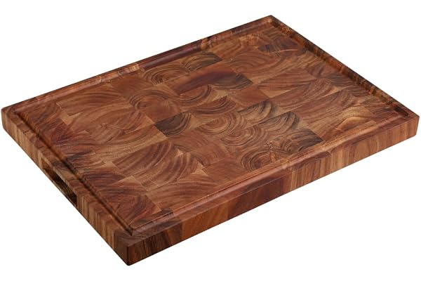 KESPER | Skär- och trancherbräda, material: akaciaträ, mått: 50 x 35 x 3,5 cm, färg: brun, natur
