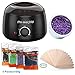 Produktbild Wax Warmer,Wachswärmer Wax Warmer Heisswachs Haarentfernung Wachserhitzer Waxing Kit Wachsgerät mit Thermostat 80- 110 Behälter 500ml mit 4 verschiedene Aromen Bean + 50 pcs HolzspatelSchwarz
