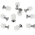 100 PCS Plastic Hinge Dowel Inserts with Screws,Hinge Expansion Dowels