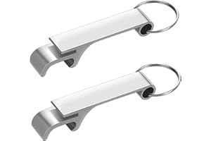 Rpanle Llavero Abrebotellas, Llavero Abridor Cerveza, Mini Abrebotellas, Abridor De Botellas De Aluminio Llavero (Plata)