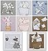 Plush Raised Pictures For Baby/ Nursery (Grey Sleeping Bear Couple)