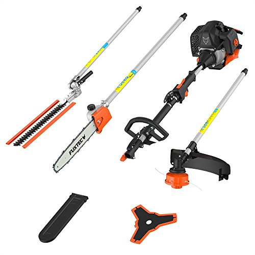 FUXTEC Benzin Motorsense FX-MT152 4in1 Multitool, 52 cc, Profi-Tragegurt und 3 PS Leistung Kombigerät Heckenschere Hochentaster Kombisystem Freischneider fs 2-Takt Test Oberklasse 1,4 - 2