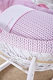 Clair de Lune Gerste Bébé weiß Weidenkörbchen (Pink) - 4