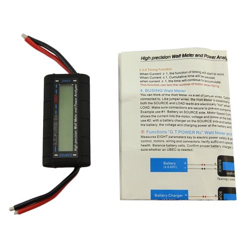 GTPower RC Power Analyzer Watt Meter fuer Spannung (V), Strom (A), Power (V), Kapazitaet (Ah), und Energie Mess 130Amps - 4