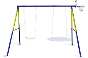 ‎CCLIFE CCLIFE Schaukelgestell Outdoor 200 kg Schaukelgerüst für Nestschaukel Kinderschaukel, Schaukel Gestell für Garten ZERRO