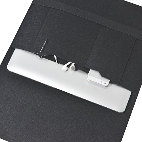 iProtect Schutzhülle Laptop Tasche 15″ Zoll Filz Sleeve Hülle für z.B. MacBook Pro schwarz - 4