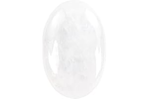 GEMMYDREAM 2.4'' Clear Quartz Healing Crystals Palm Stone Worry Stone, Natural Polished Stone for Massage, Reiki, Stress Relief, and Balancing Meditation Accessories