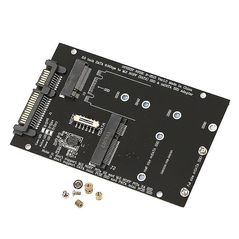 Tobo 2 in 1 Combo NGFF M.2 SATA & mSATA SSD to 2.5inch SATA3.0 Adapter Converter Card,M.2 (NVMe & AHCI) SSD Can not be Supported (TD-423HS