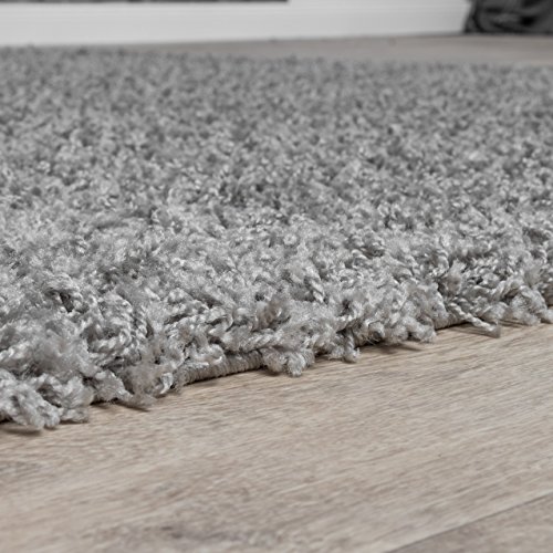 Shaggy Teppich Hochflor Langflor Teppiche Wohnzimmer Preishammer versch. Farben, Größe:120×170 cm, Farbe:grau - 3