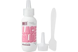 immetee Colle à perruque, Colle à dentelle pour perruque, Adhésif transparent à forte tenue pour remplacement de cheveux Invisible 80g