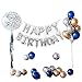 Produktbild O CAT Geburtstagsdeko, Geburtstag Dekoration Set Kindergeburtstag Deko 1 Ballongirlande Alles Gute zum Geburtstag Happy Birthday + 5 Quaste + 1Transparenter Konfettiwellenball + 24 Metall-Ballon