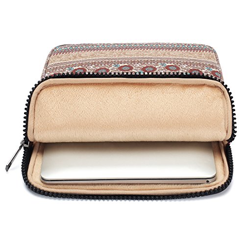 DOMISO 10 zoll Tablette Sleeve H  lle Tasche Canvas Fabric Flower Pattern Abdeckung f  r 2017 New 9 7  iPad   iPad Pro   10 5    iPad Pro   10 6  Sams