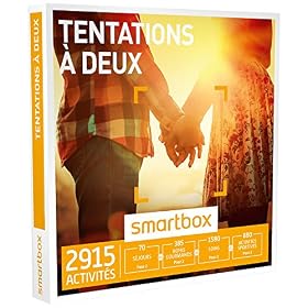 SMARTBOX – Coffret Cadeau – TENTATIONS À DEUX – 2915 Expériences : Séjour, Séance Bien-être, Gastronomie ou Aventure
