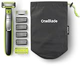 Philips OneBlade Hybrid Body and Face Stubble Trimmer with 4 x Lengths, One Extra Blade and Travel Pouch, Amazon Exclusive (UK 2-Pin Bathroom Plug), QP2630/30
