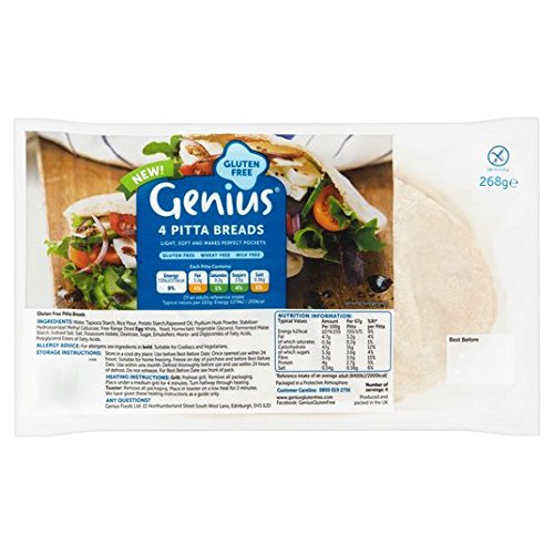 Preisvergleich Produktbild Genius Glutenfrei Pitta 4 Stück pro Packung