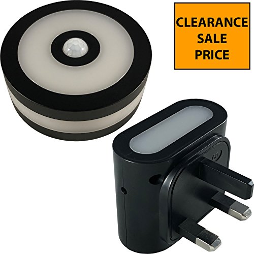 BRIFIELD PORTABLE LED NIGHT LIGHT (CLEARANCE SALE PRICE) - Also Comes With Plug Sensor Night Light / Motion Detection / Plug Sensor Light Auto Dusk To Dawn Feature / Comes With Wall Mount Pack &amp; One Adhesive Sticker