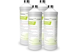‎TERRA DOMI TerraDomi Rusche Steindusche, 4 x 1Liter, Steinreiniger für bis zu 1600 m², Reinigungsmittel für saubere Wege & Plätze, Wegerein, biologisch abbaubar