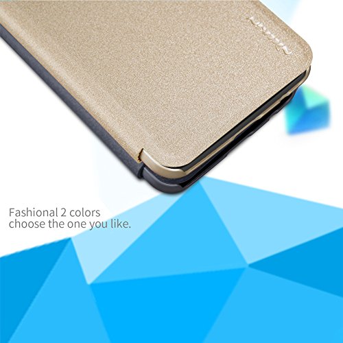 Nillkin Sparkle - Carcasa tipo funda libro protectora y antideslizante para OnePlus 5 - Dorado