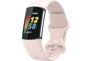 Wownadu Cinturini Compatibile per Fitbit Charge 5 / Charge 6 Cinturino Donna Uomo Silicone Sport Regolabile Ricambio Braccialetto, Accessory Bracciale, S/L (nessun Tracker)