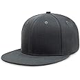 INFISPACE Men's Cotton Hip-Hop Snapback Charcoal Cap (Pack of 1)