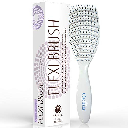 Brosse à cheveux démêlante anti-nud en poils de nylon - Tangle free - Brosse pour Le Cheveux Fins sur enfants, femmes et hommes - Le Meilleur Salon Professionnel Brosse démêle-nuds d'Osensia