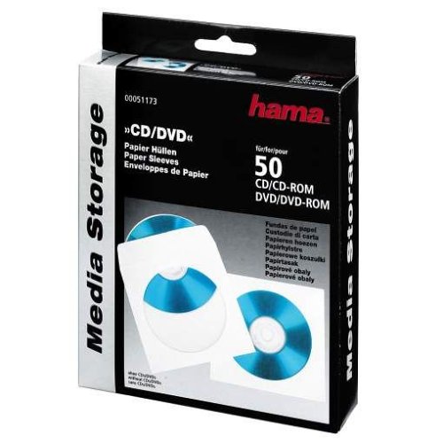Hama CD/DVD Papier-Schutzhüllen, Weiß, 50er-Pack - 3