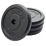 DKN Cast Iron Standard Weight Plates - Black, 4 x 5 kg