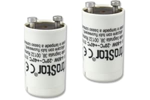 VR VETRINEINRETE Vetrineinrete® Starter elettrico per neon lampada fluorescente da 4w a 80w universale per tubi lampade fluorescenti bianco B27