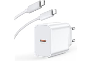 BHHB 45W Chargeur USB C Rapide for iPhone 17 16 15/17 16 15 Pro/17 16 15 Pro Max/17 Air/16 15 Plus/iPad Pro/iPad Air, Samsung S25 S24 S23, Prise Adaptateur et Type C 2M Cable Secteur Fast Charger