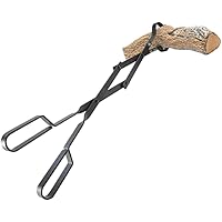 Onlyfire Outdoor KaminZange Kohlenzange, 66 cm lang, log Grabber, schwarz