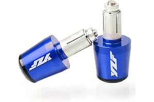 QJY-MOTOR PART-STORE 22mm 7/8'' Moto Embout De Guidon pour YZF R1 R3 R7 R125 YZF-R125-Bleu